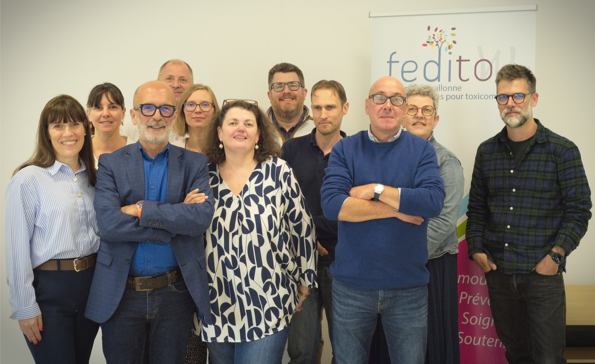 L'équipe Fedito et l'organe d'administration de la fédération wallonne
